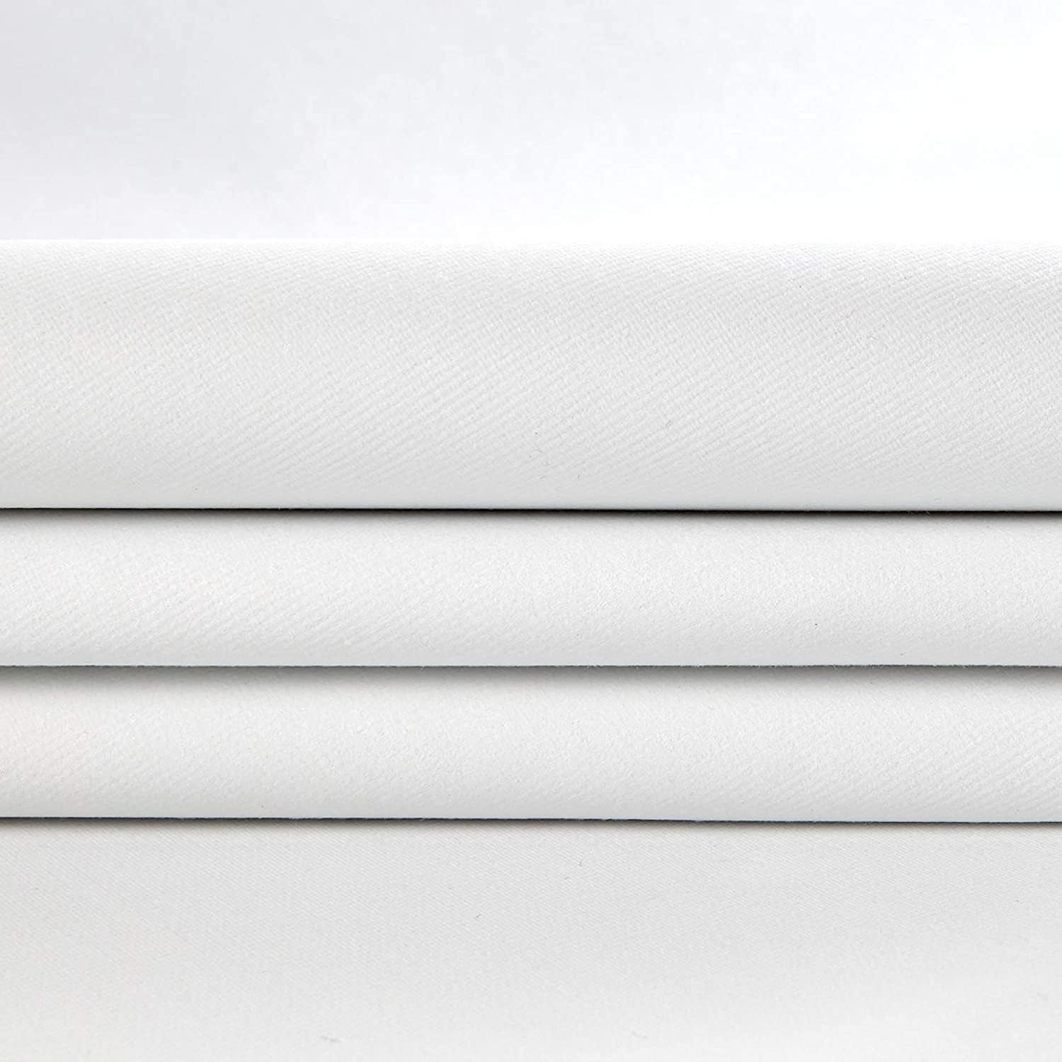 54 Inch 100% Polyester Budget Blackout Drapery Lining Fabric, 25 Yard Roll, Whit