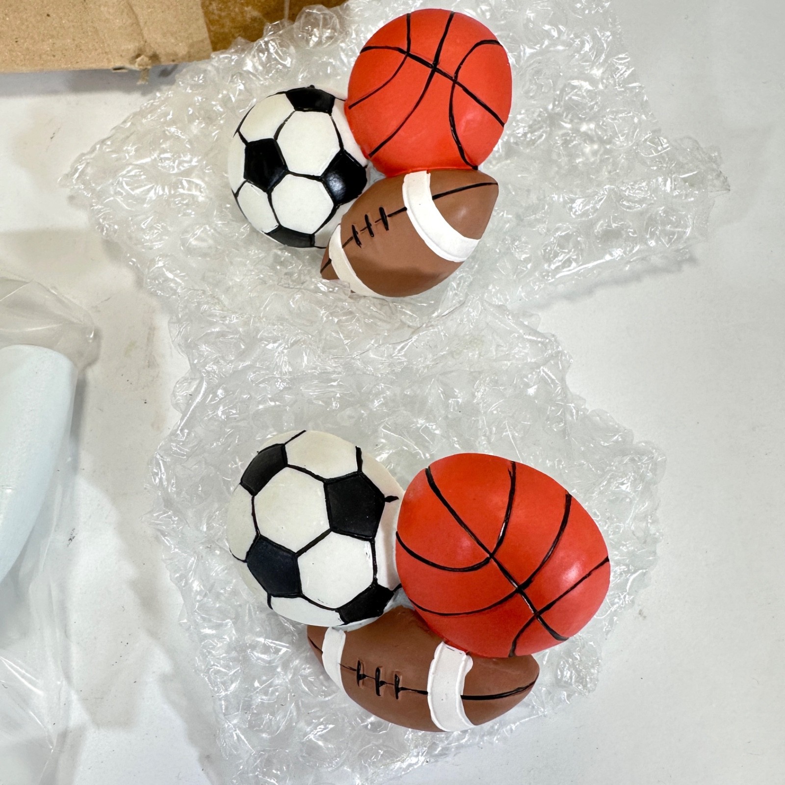 Lillian Vernon Ceramic All Sports Curtain Holdbacks Wall Mount 2-Piece Set – New