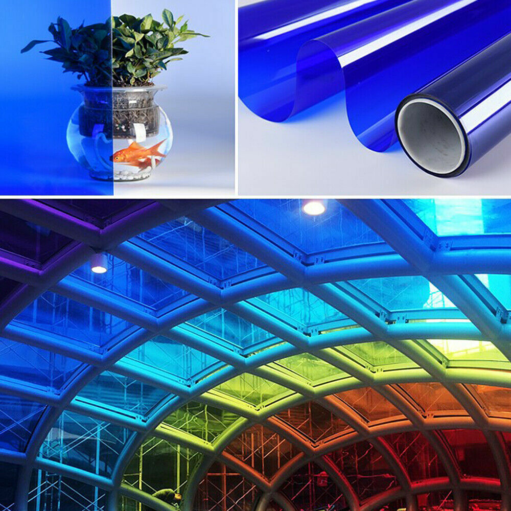 Colored Window Films Self Adhesive Window Glass Tint Vinyl Anti UV 23.6″x39.3″