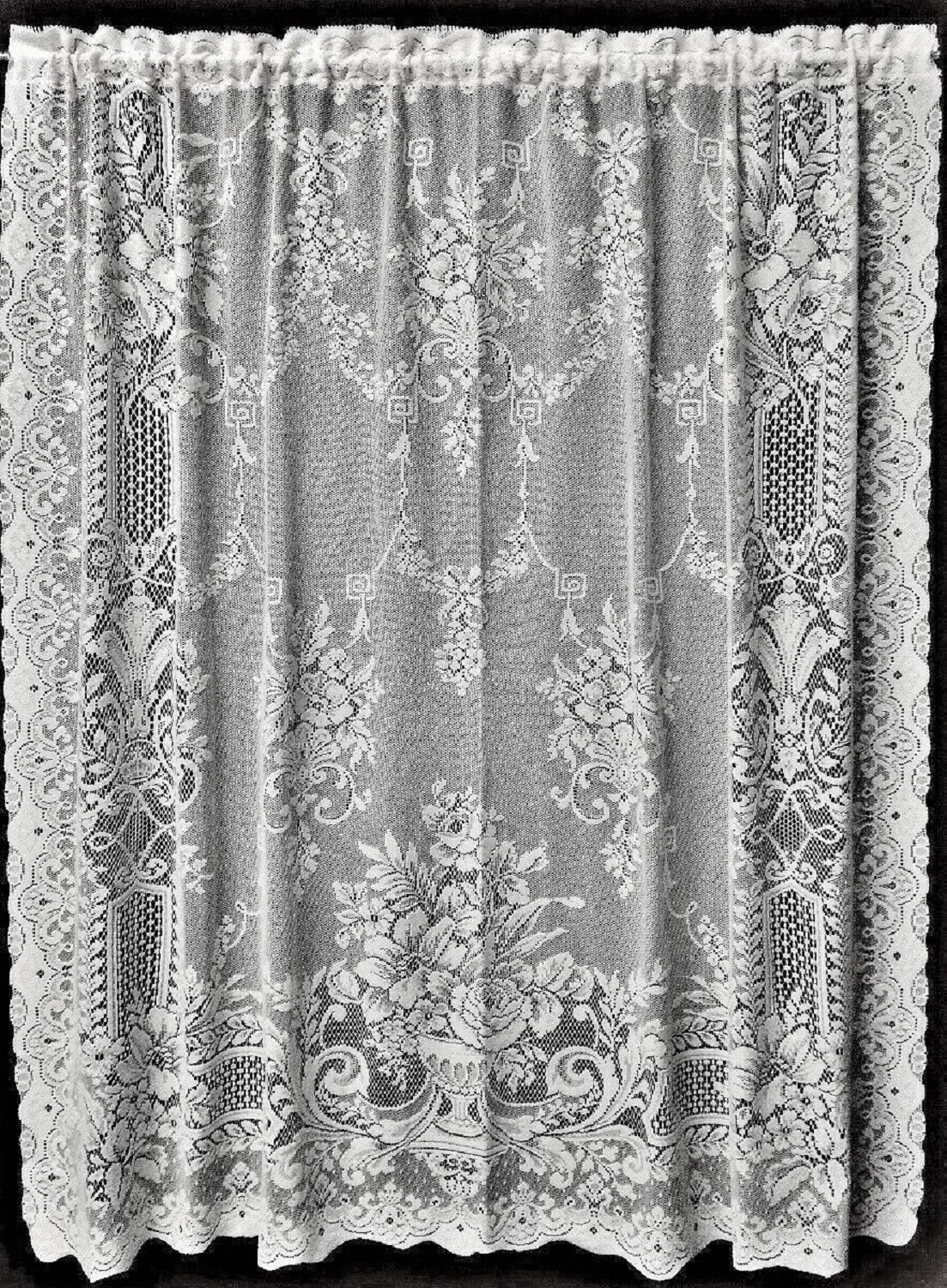 Fontaine 60 x 84 Cotton Blend White Lace Panel Livingroom Bedroom Dining Room