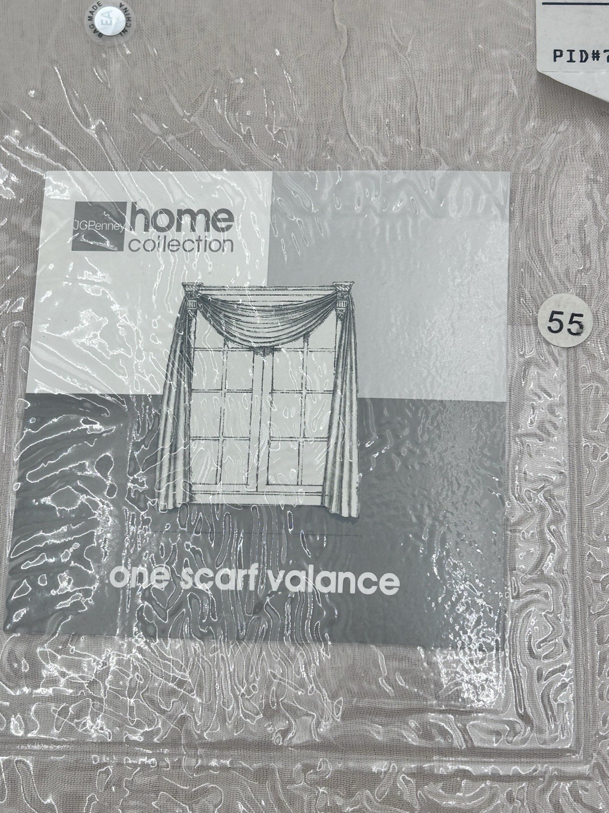 JCPenney Home Collection Sensations Scarf Valance Linen Sheer Window Drape