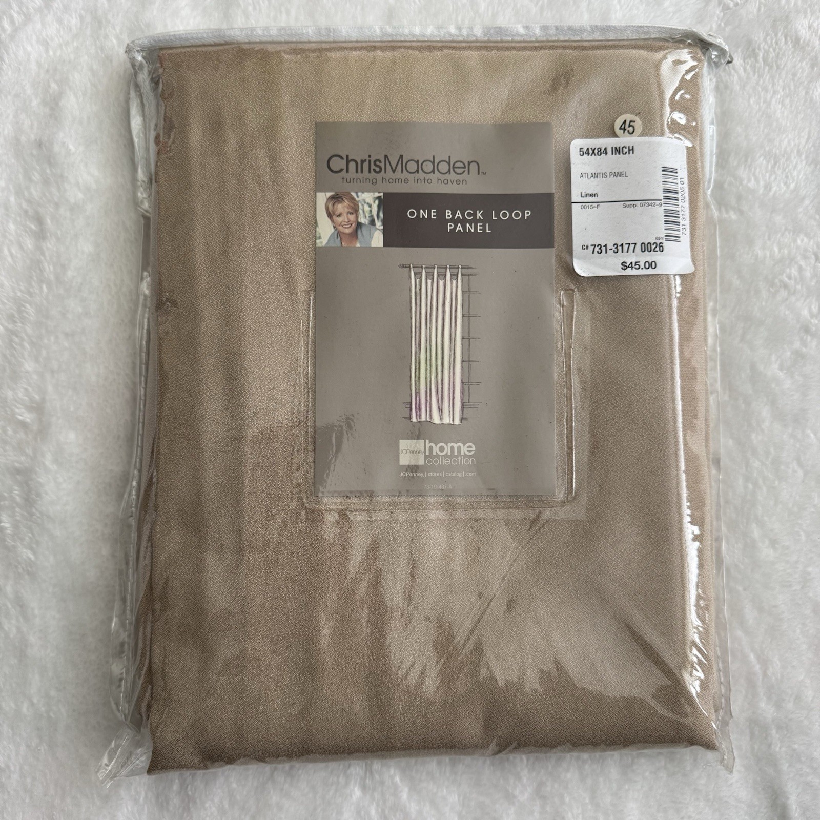 Chris Madden Curtain 1 Atlantis Back Loop Panel 54×84