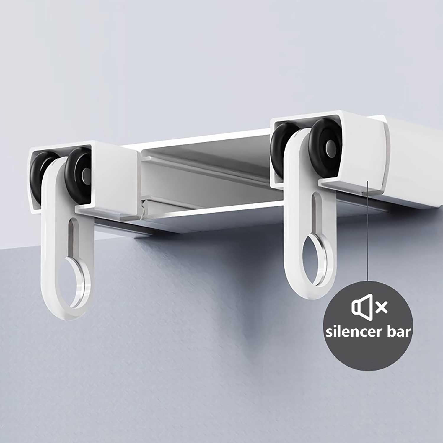 Double Row Curtain Track Silent Heavy Duty Drop Ceiling Curtain Track for Curtai