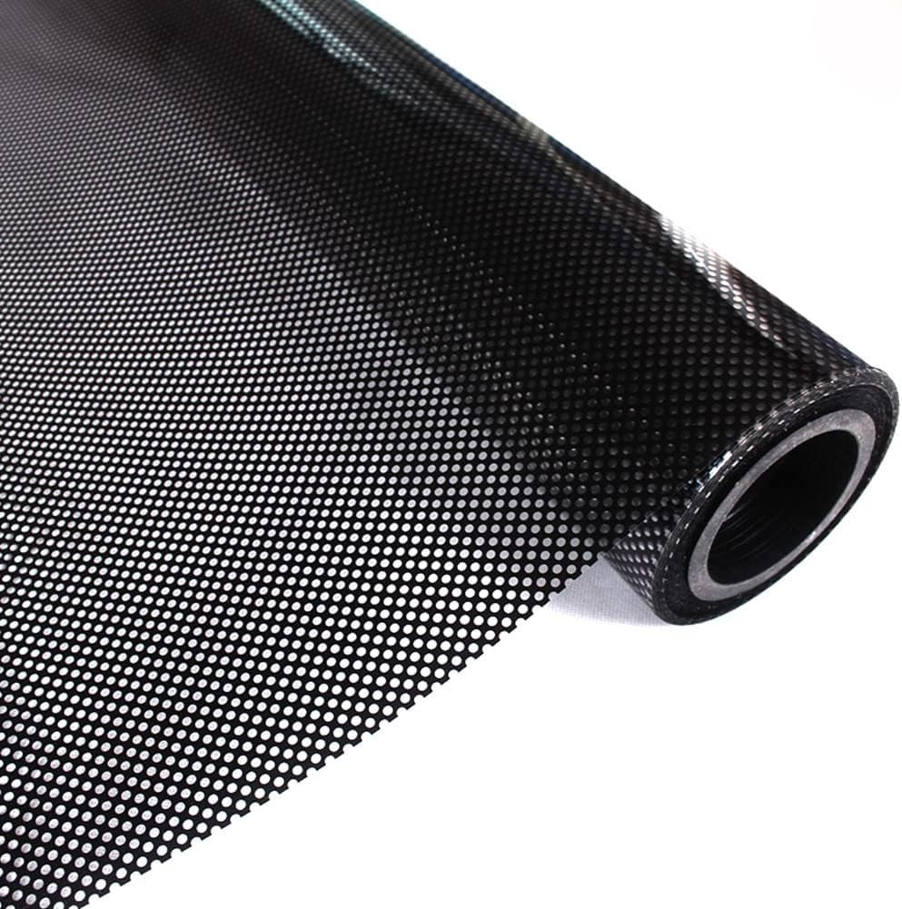One-way Perforated Black Vinyl Privacy Window Film Electrostatic Adhesive Glass