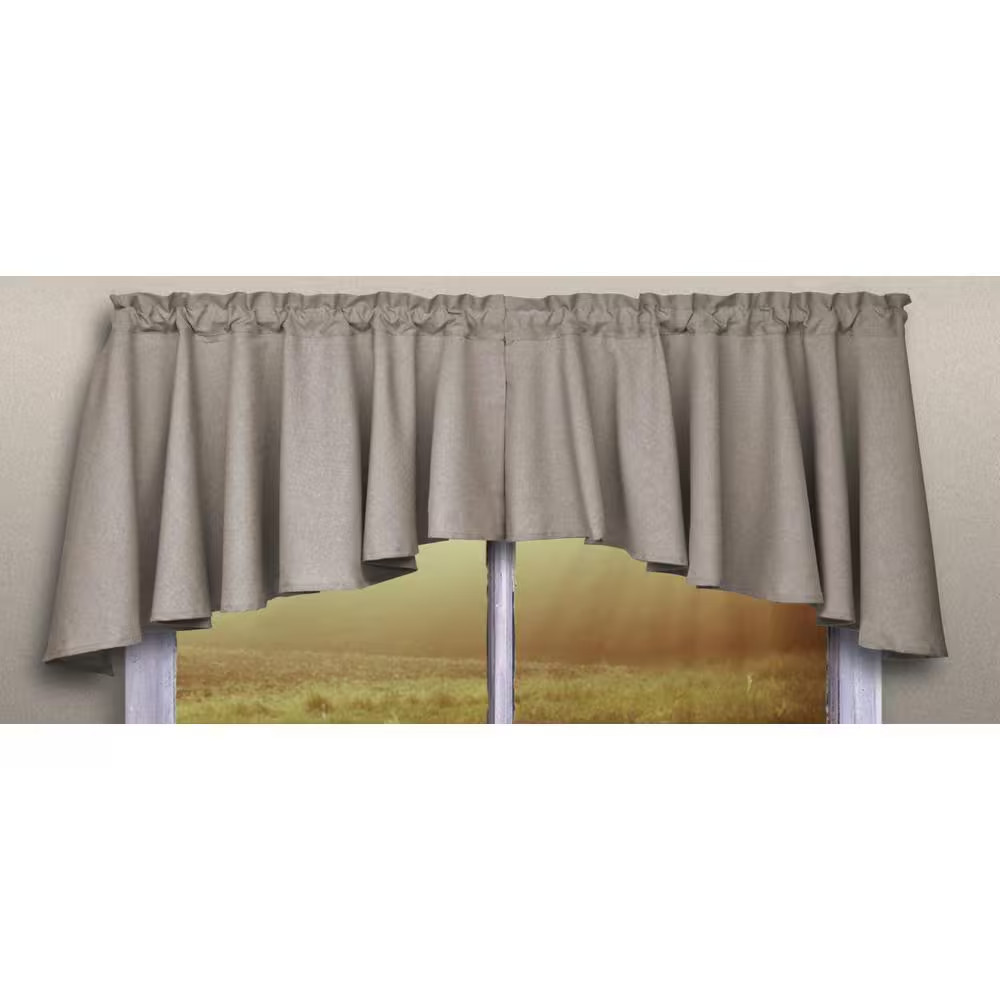 Glasgow 62 In. W X 38 In. L Woven Rod Pocket Swags in Grey (2-Pack)