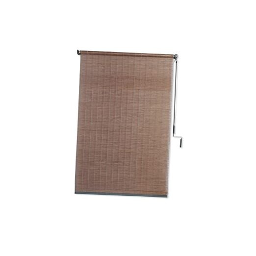 Wand Operated Outdoor Roller Shade – Cordless Sun 72″W x 48″H Driftwood