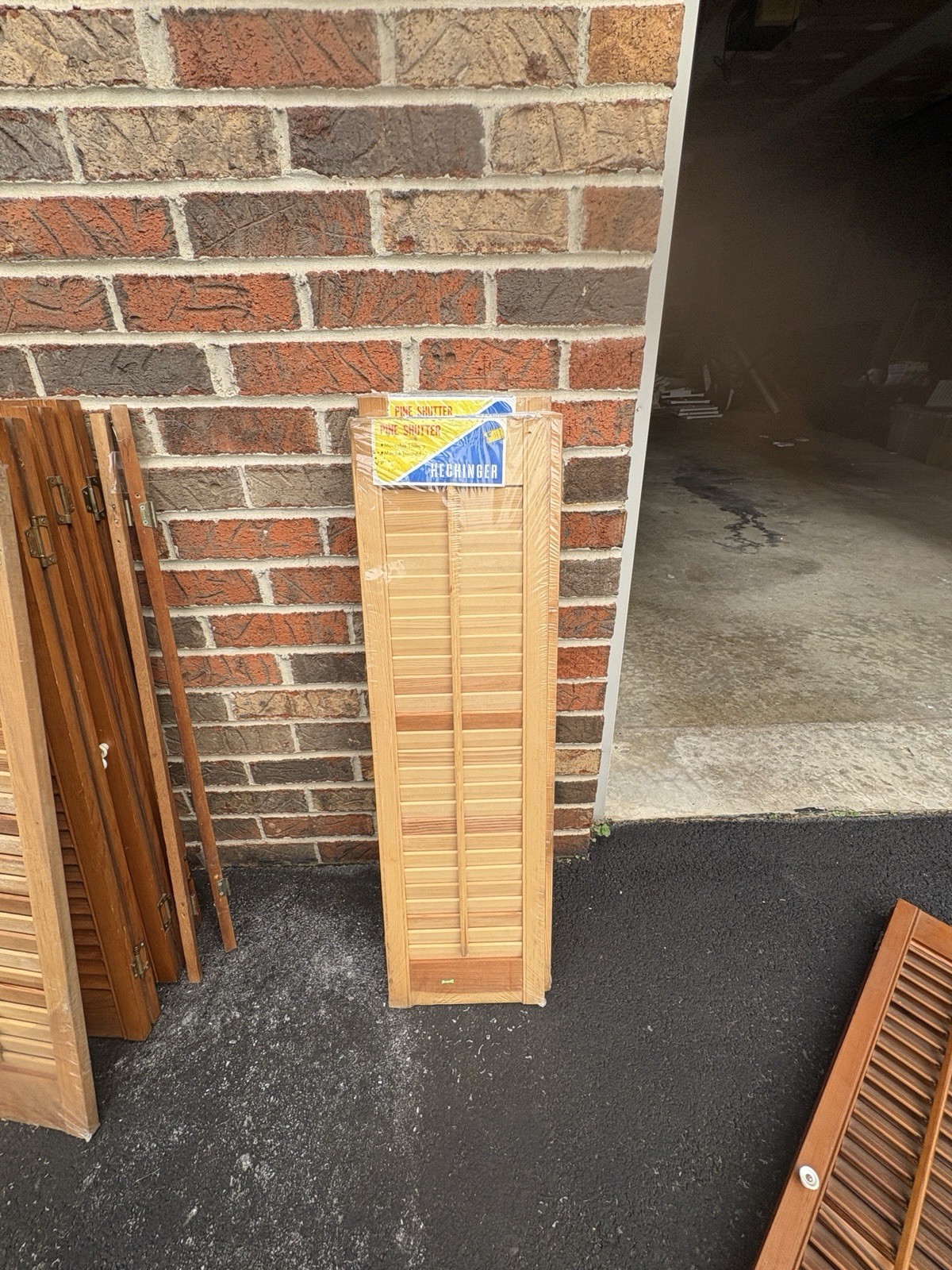 Vintage Pine Shutters Hechinger Unfinished NOS 9” X 32” Made In USA Set Of 3