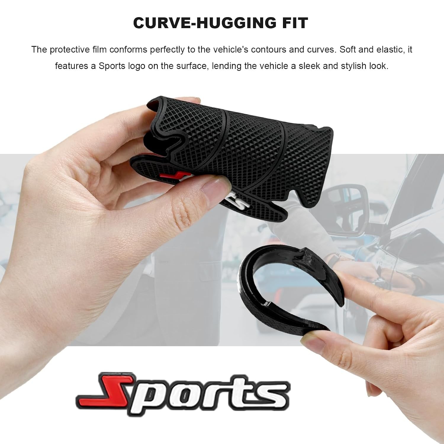 Car Door Handle Protector 8 PCS Stylish Auto Door Handle Cup Scratch Guard