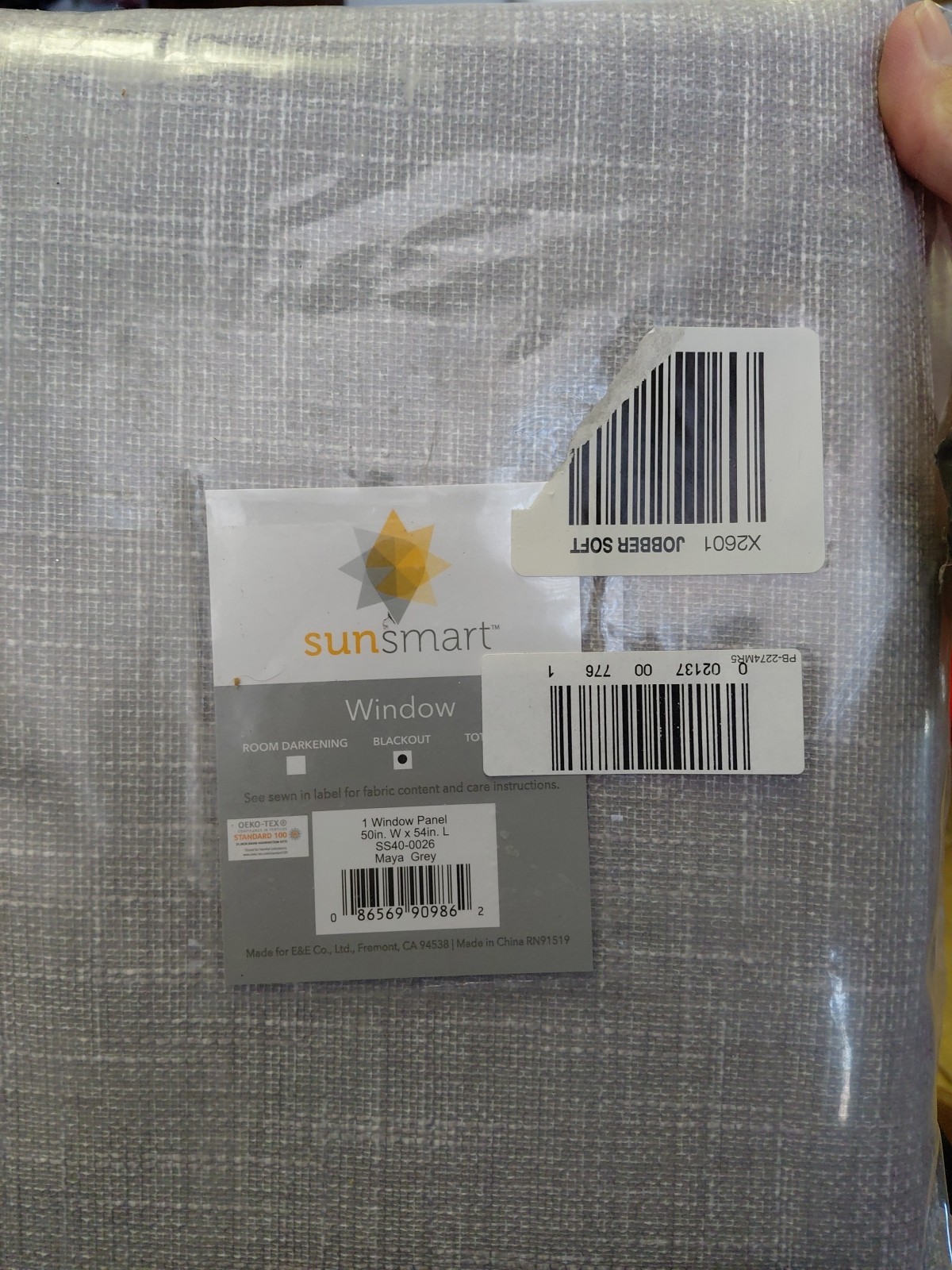 Sunsmart 50″x54″ Heathered Blackout Panel Gray