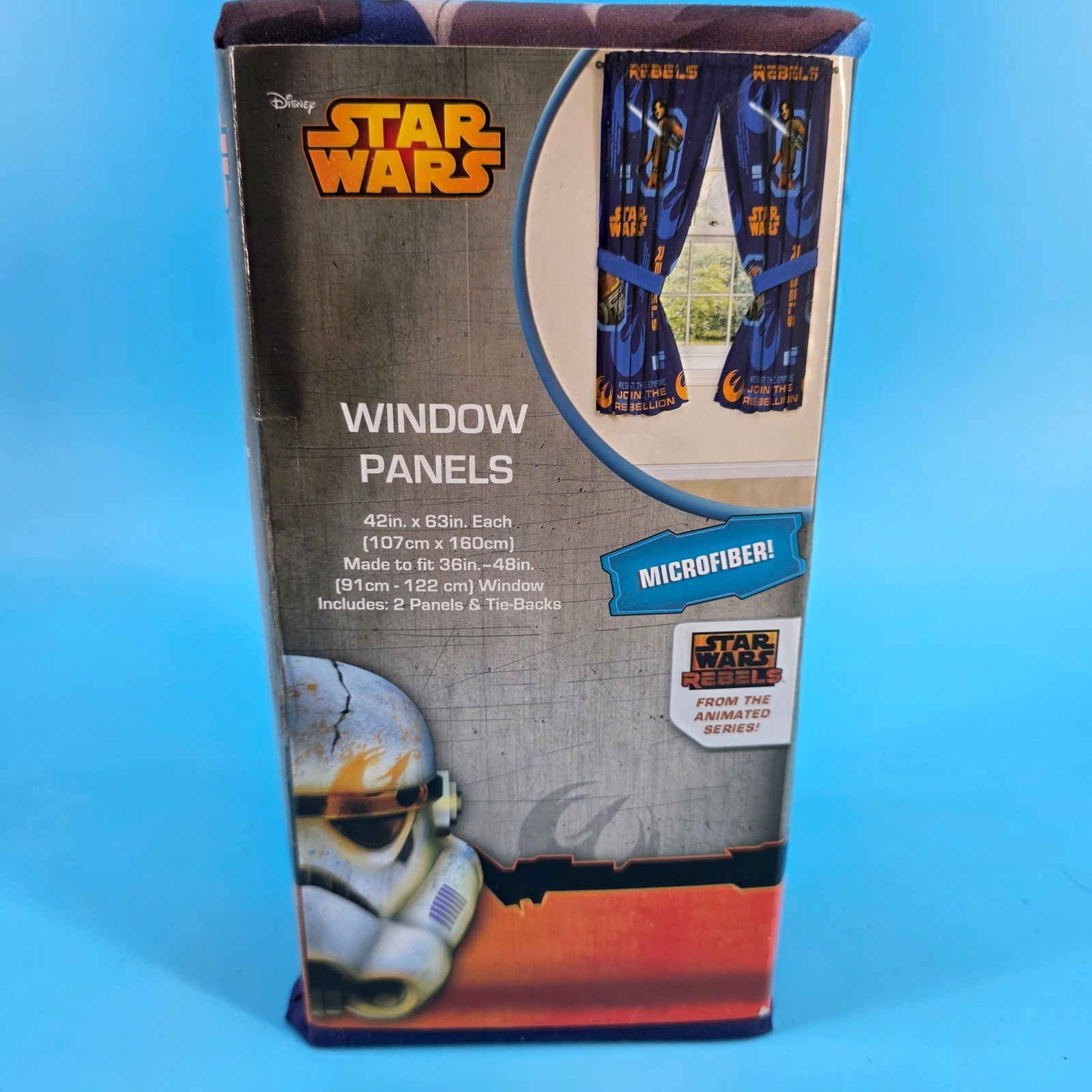 Disney Star Wars Rebels Window Panels Microfiber Drapes 42×63 2 Panels Tie-Backs