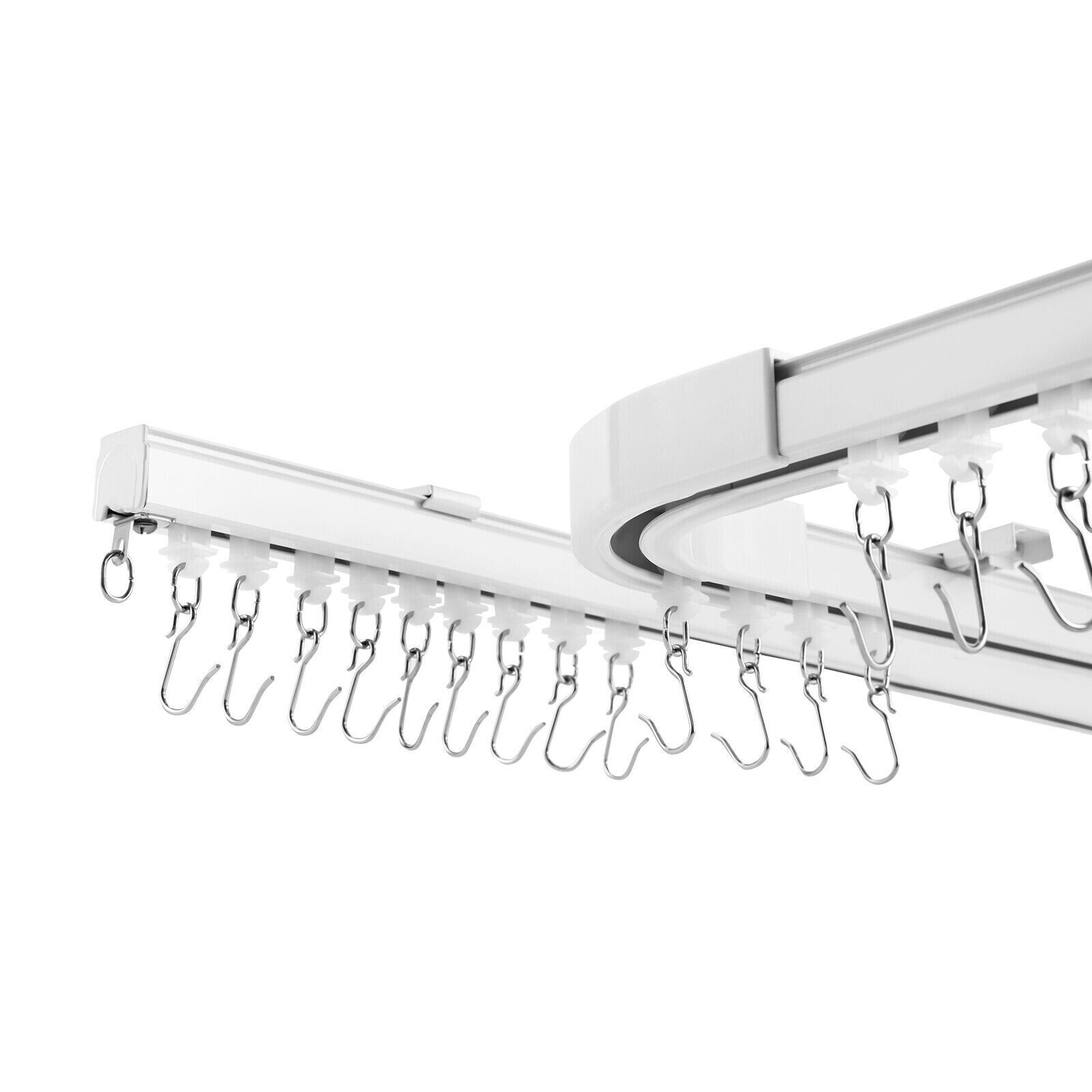 Curtain Track Rail Set For Ceiling Room Divider Privacy 12ft-18ft Heavy Duty