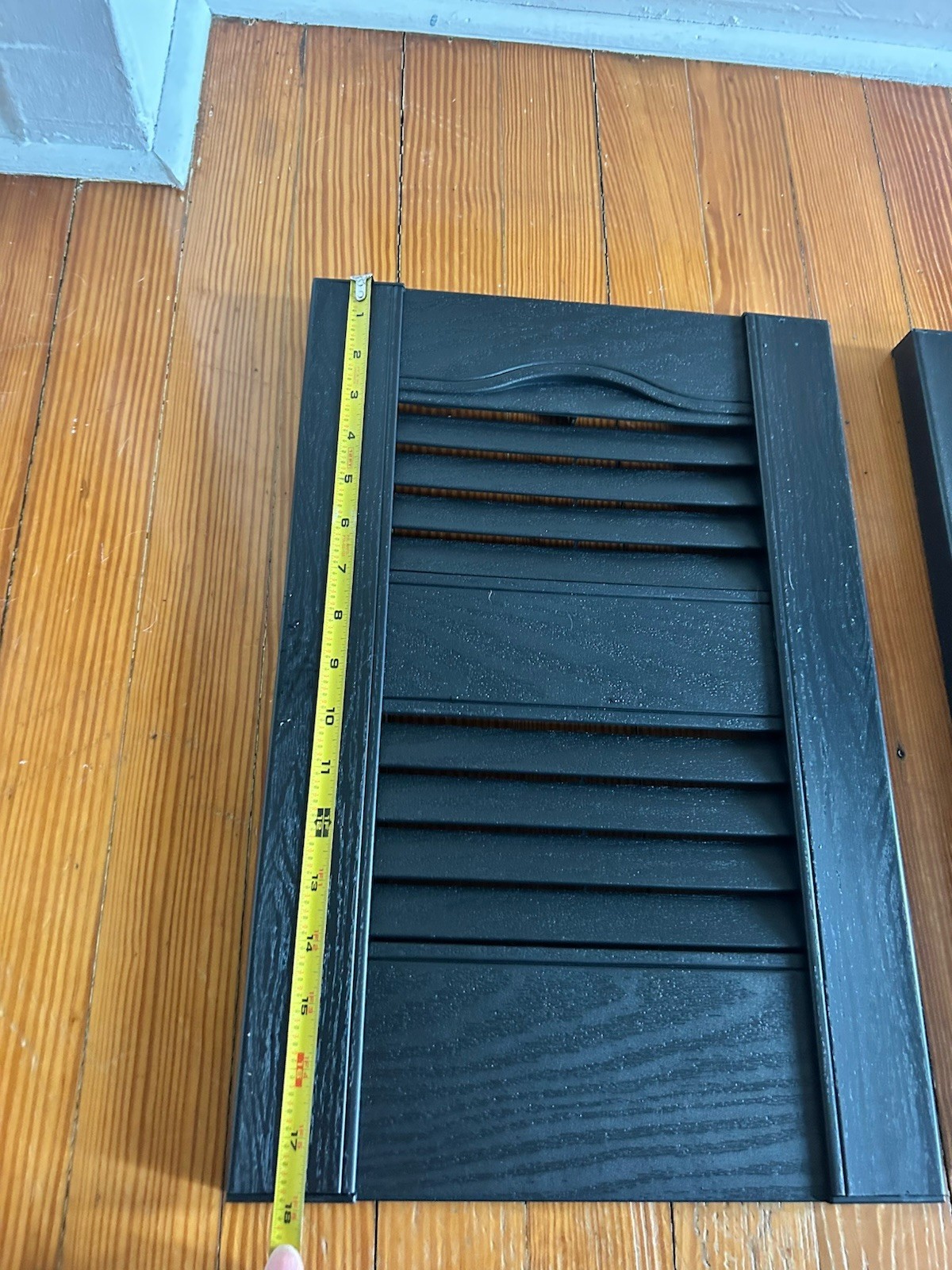 Ekena Millwork Open Louvred Vinyl Cathedral Shutter Pair 18 High X 12 Wide