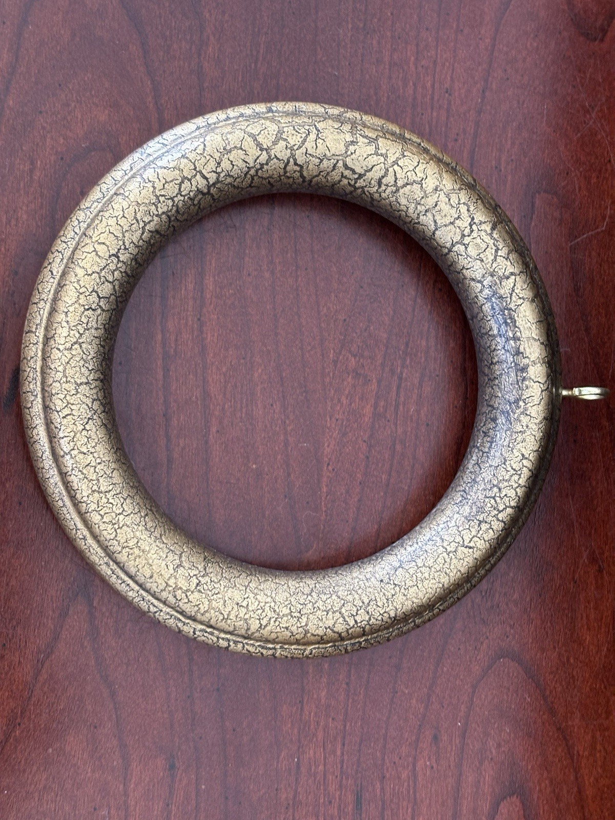 Lot of 27-Gold Curtain Drapery Rod Rings 5″ Diam Decorative-3-1/2″ Interior