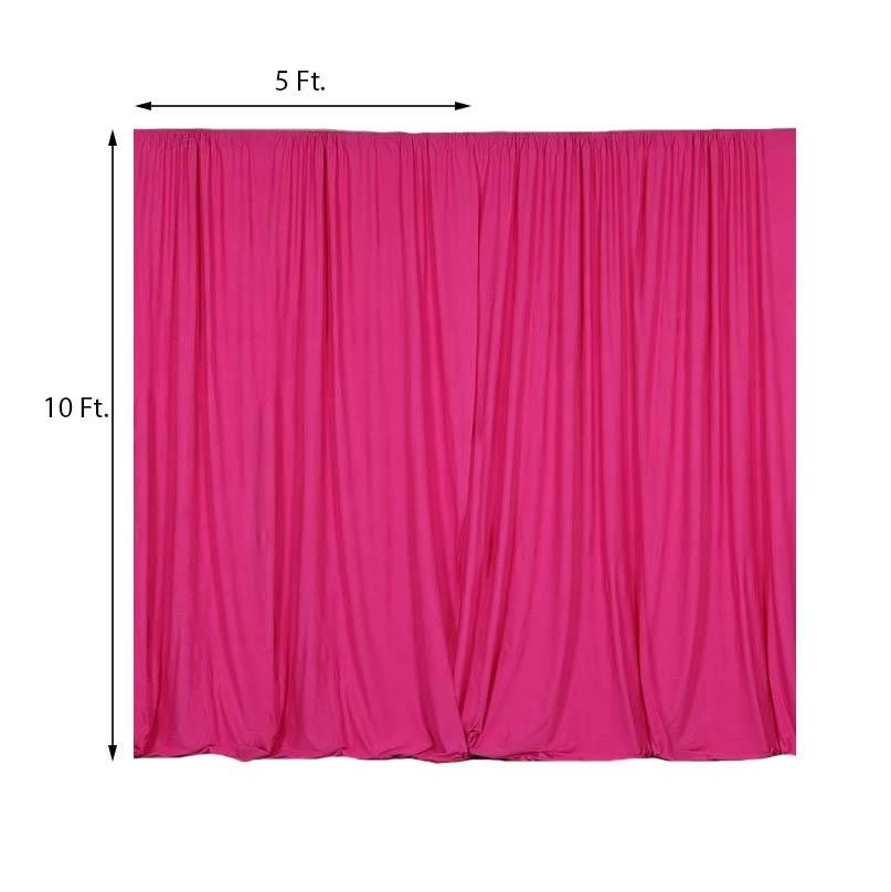 FUCHSIA 10 x 10 ft Polyester BACKDROP CURTAINS Drapes Panels Home Decorations
