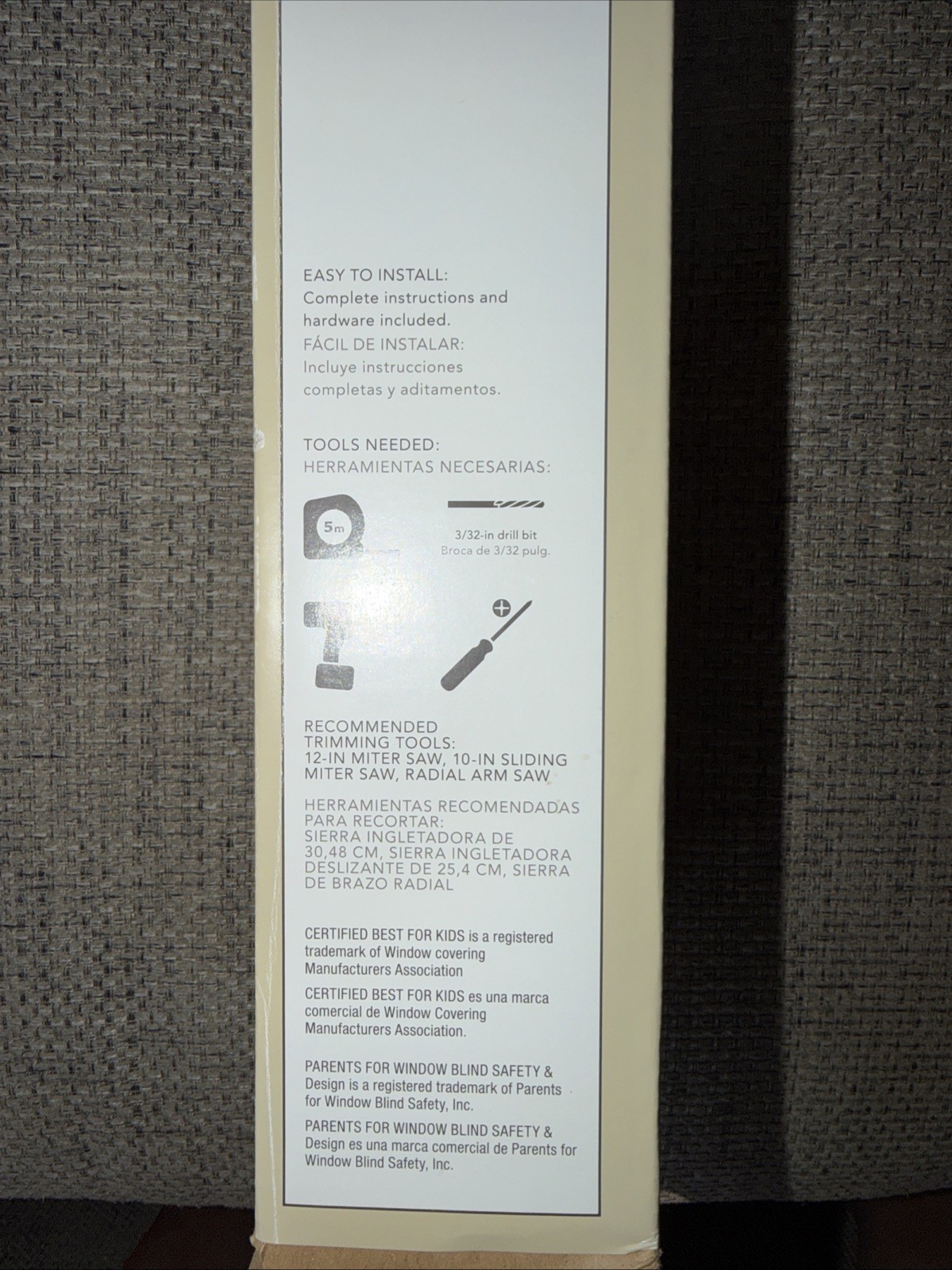 Allen + Roth 2” – 29”x64” Room Darkening Cordless Faux Wood Blind White – NIB