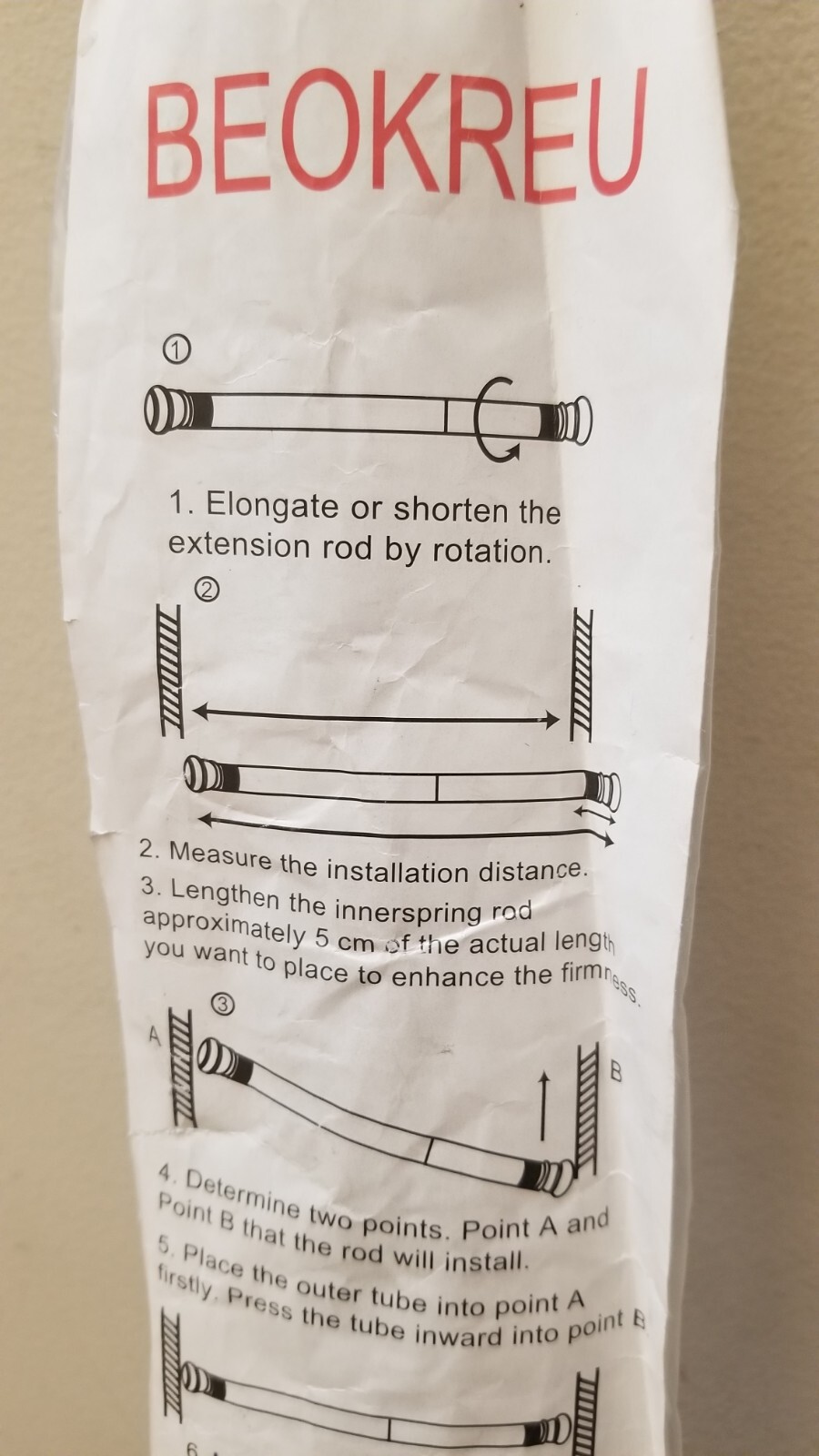 Stainless Steel Gray Adjustable Telescopic Tension Curtain Extension Rod Pole