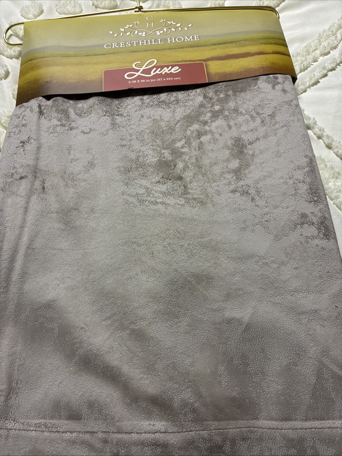 Curtains 2-panels 38 X 96 Inches 100% Polyester with a Suede Look