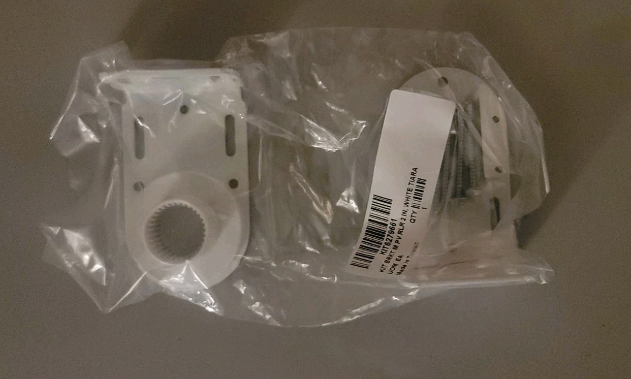 Hunter Douglas Powerview Roller Shade extention Mounting Brackets White – NEW!
