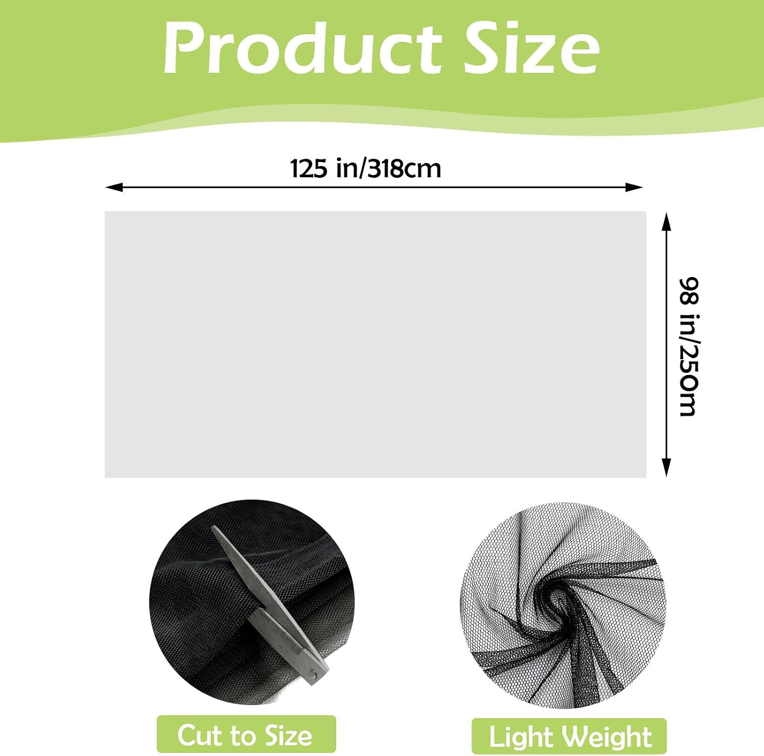 Extra Wide Outdoor Curtains Waterproof Mesh Screen for Patio Lightweight Privacy