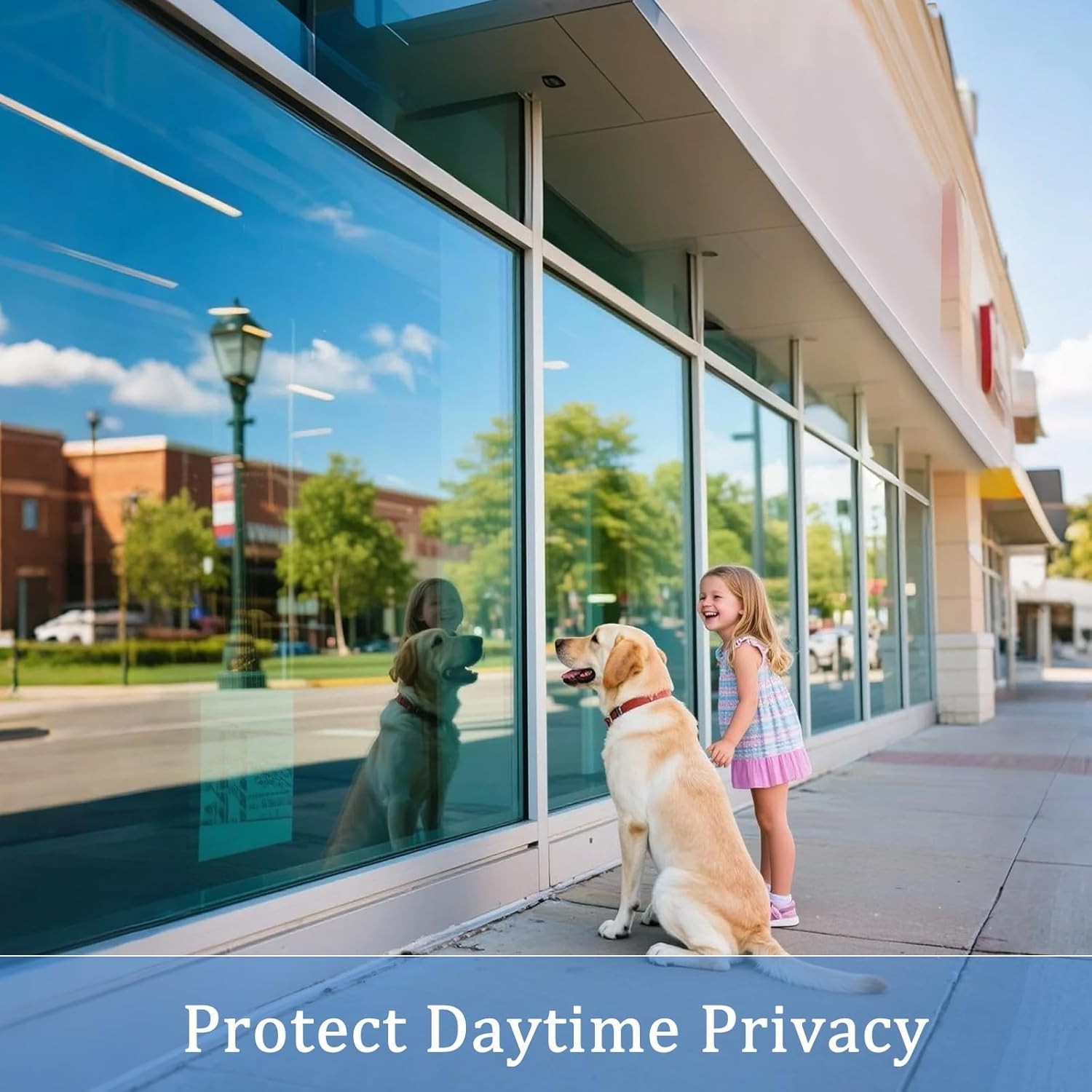 Daytime Privacy Reflective Window Film with Installation Tools – 17.5×78.7 Inch