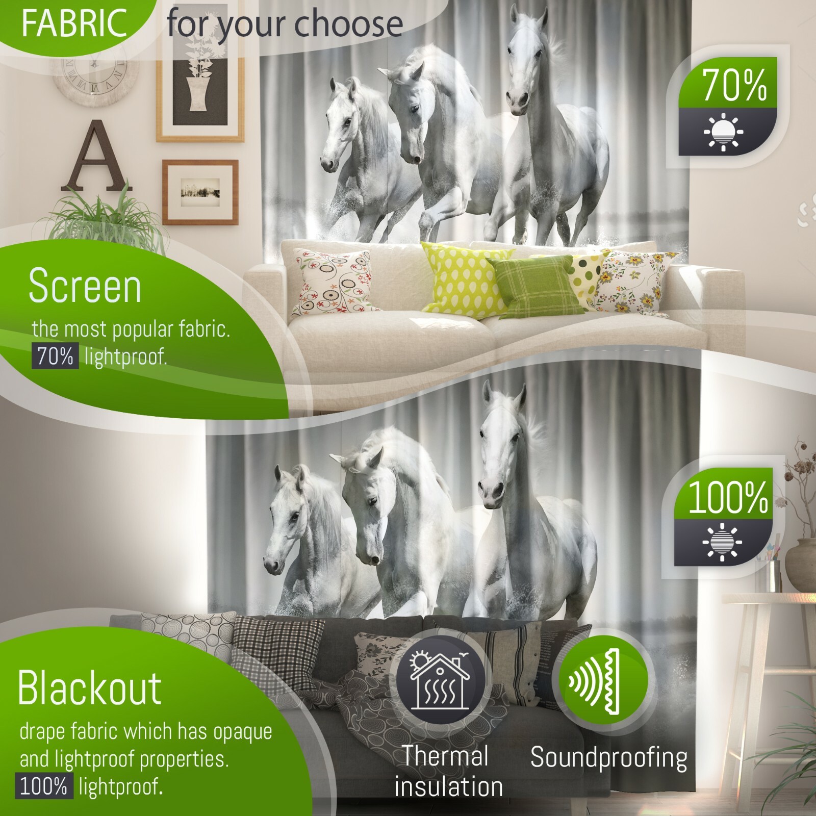 3D Curtain Printed with Watercolor Cute Sloths images Wellmira Made to Measure