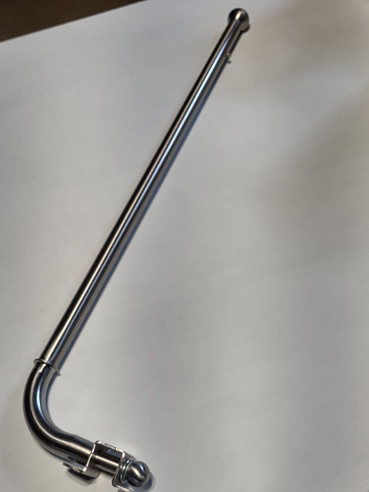 New – Unbranded – 180 Degree Swinging Curtain Rod – Brushed Nickel – 24″-36″