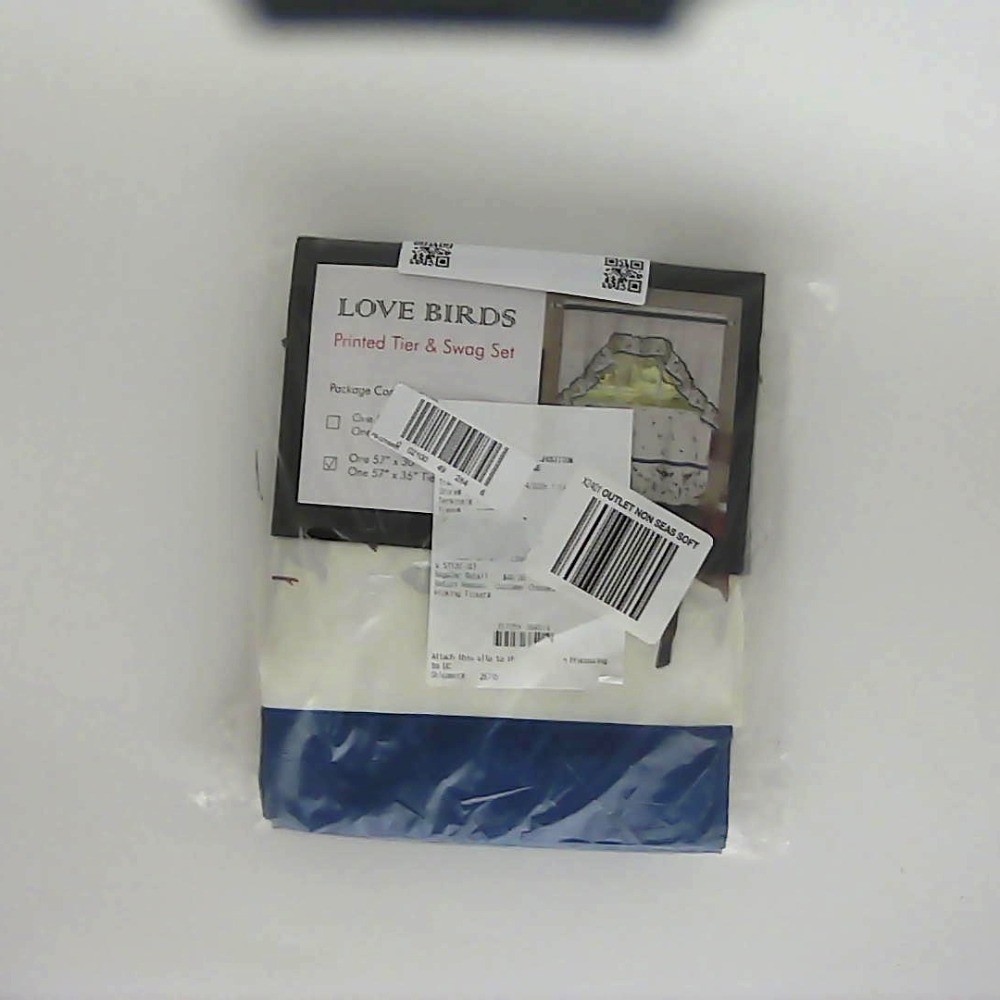 Achim Love Birds Café Curtain & Tier Set 57″x36″ Blue Rod Pocket 3-Pc