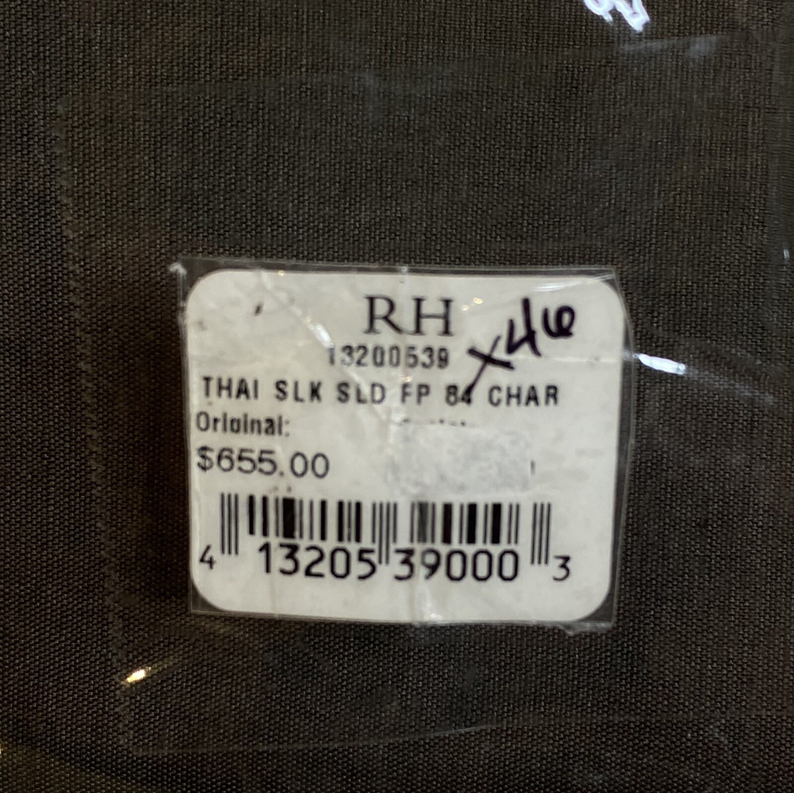 Restoration Hardware Thai Silk Solid Drape French Pleat 46 x 84 Charcoal $775