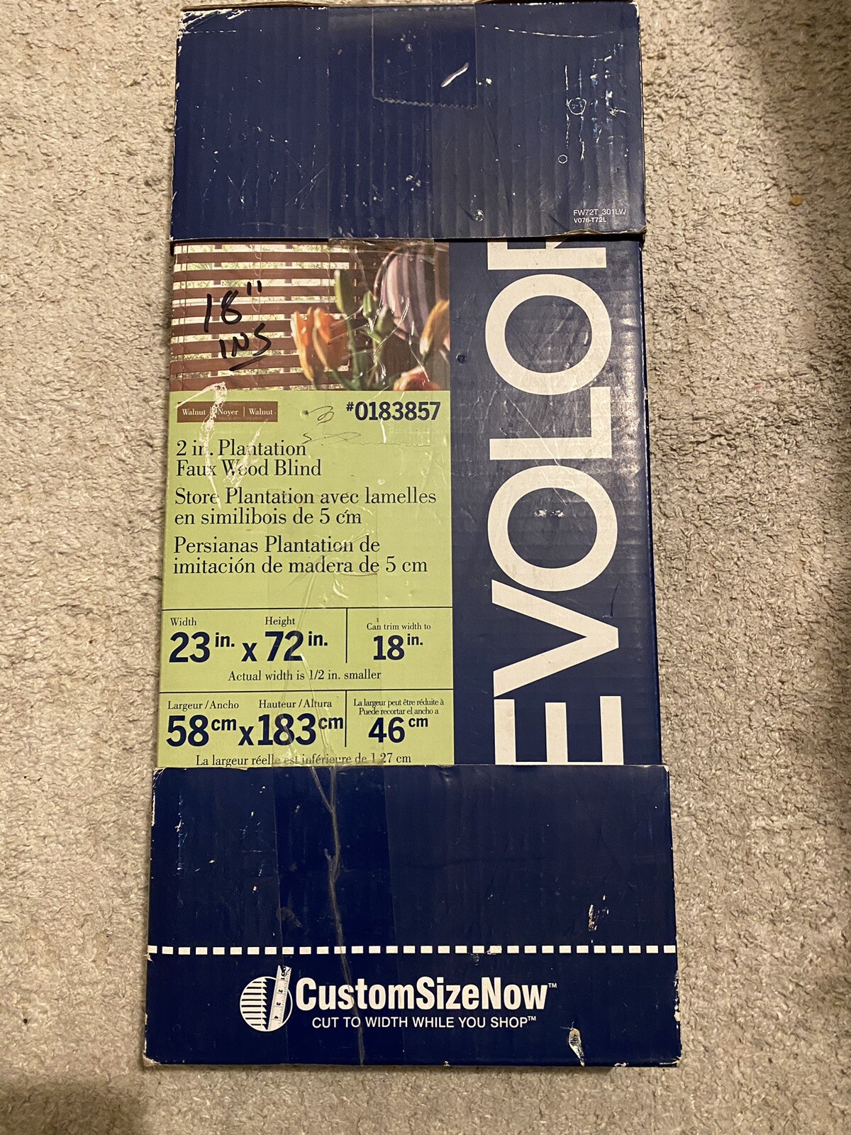 levolor faux wood blinds 23 in. x 72 in.
