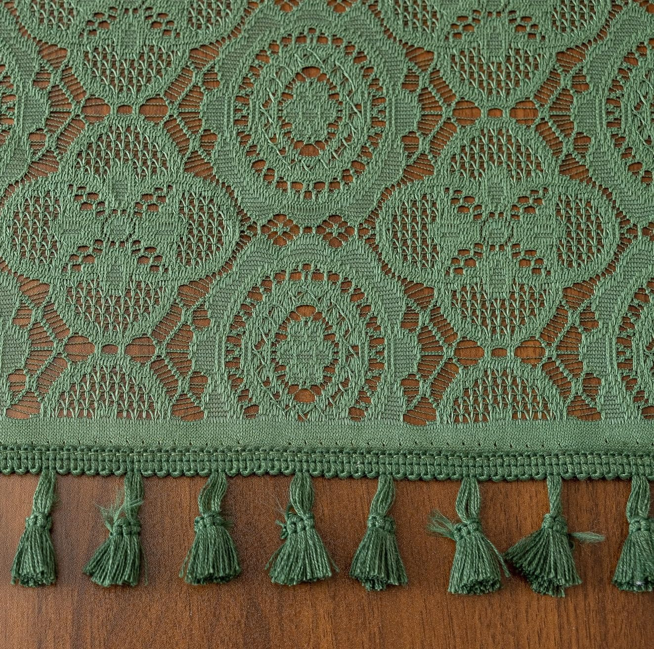 YJ YANJUN Boho Lace Curtains 54 inch Length 2 Panels -Vintage Floral Crochet She