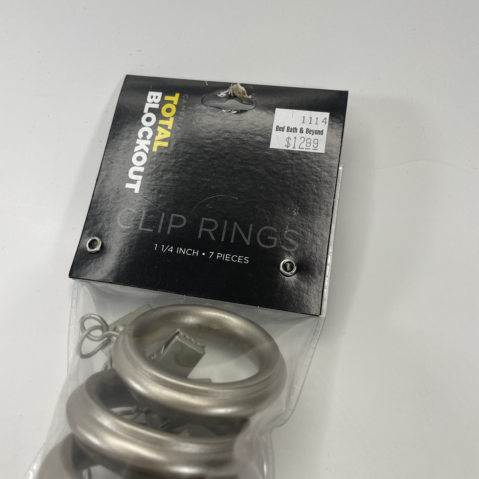 (7-Pk) Total Blockout Clip Rings Brushed Nickel 1 1/4-In 69497803