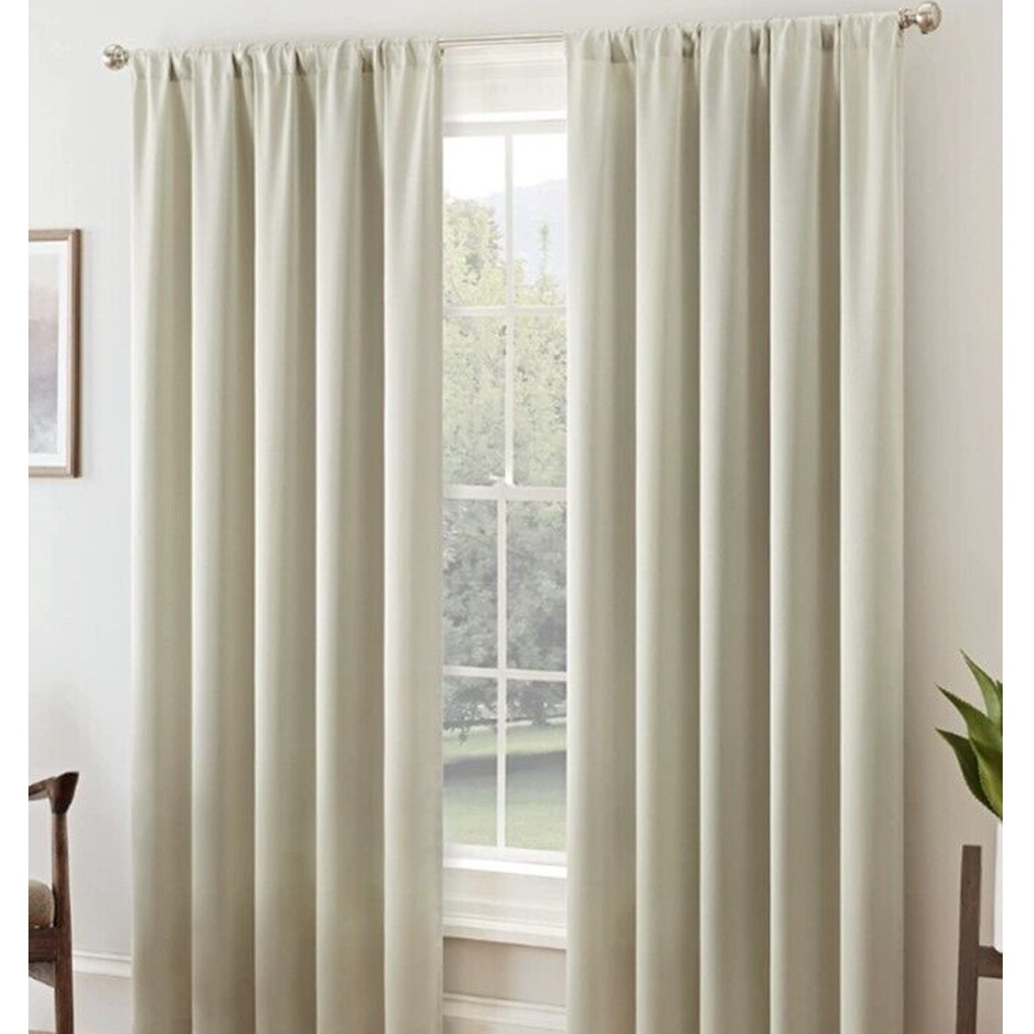54×84 Eclipse Thermapanel Stone Modern Room Darkening Rod Pocket 1 Curtain