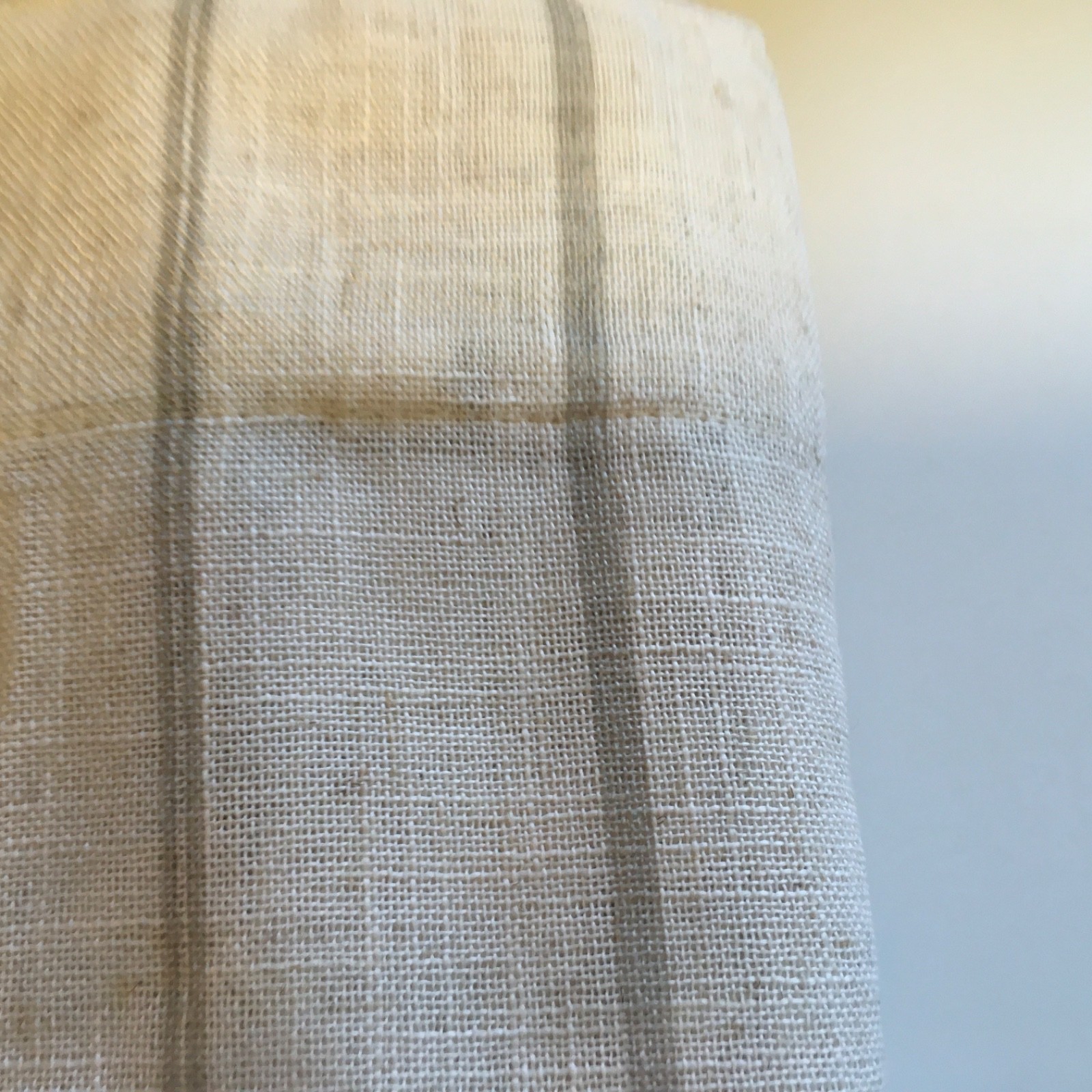 Allen Roth Curtain Panel 51×95 natural beige / white with gray stripes