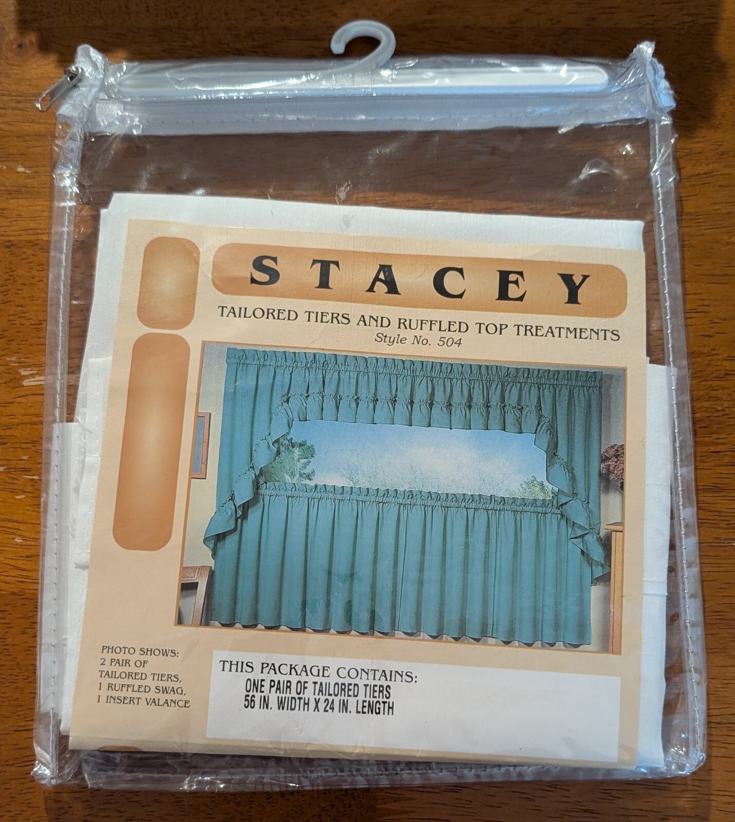 New Stacey Tailored Tiers (1) Pair 56″ Wide X 24″ In Length #504 White