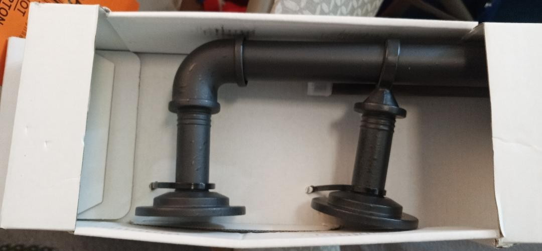 Better Home and Garden 1″ Industrial Pipe Single Curtain Rod 42-120 NIP Complete