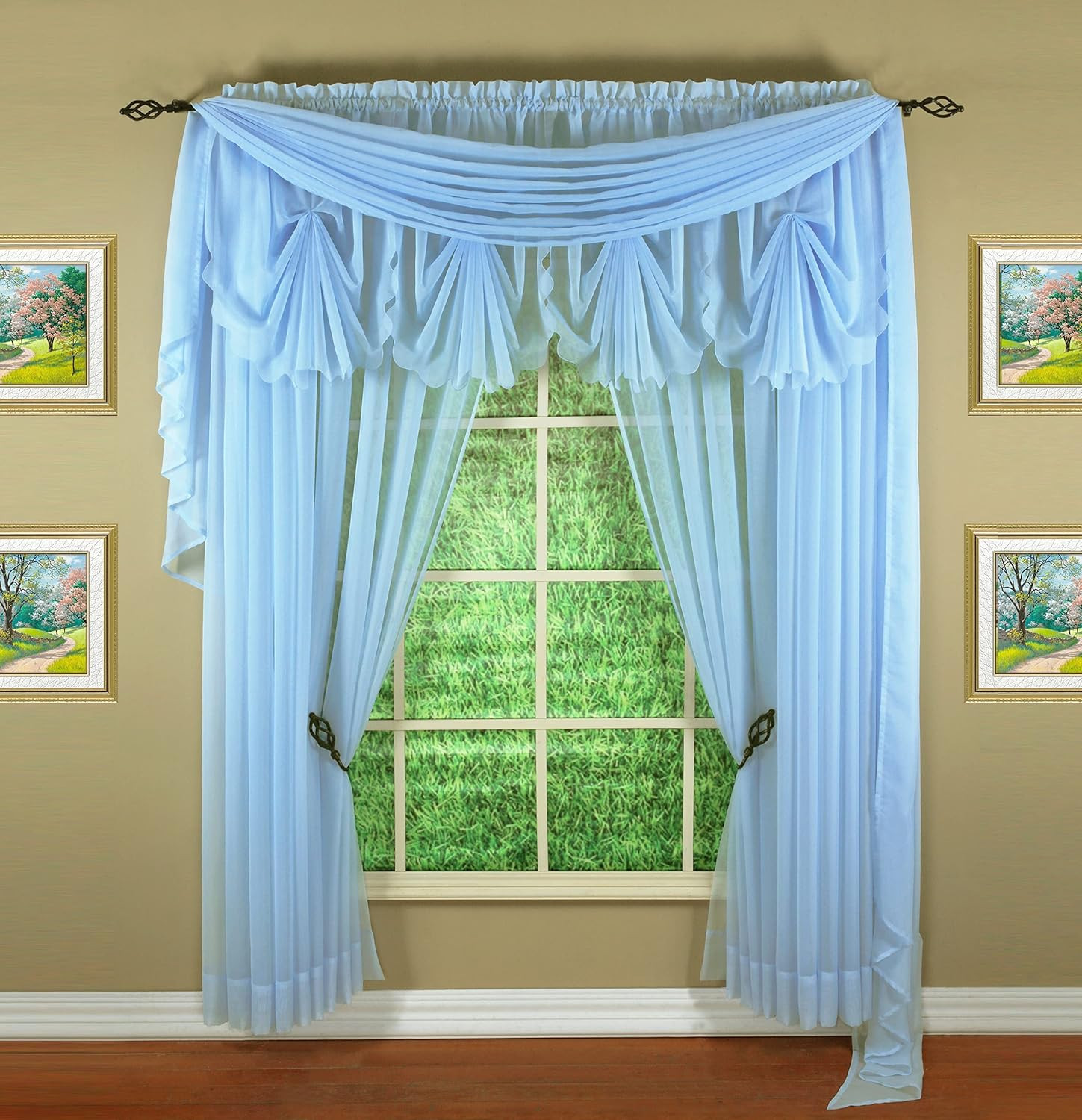 Emelia Original Voile Panel 72″, Sky Blue, 60″ W X 72″ L