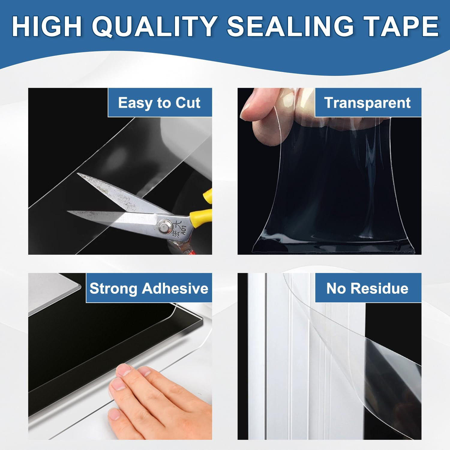 Window Sealing Tape 2IN X 33 FT Draft Isolation No Residue Removable Adhesive Wa