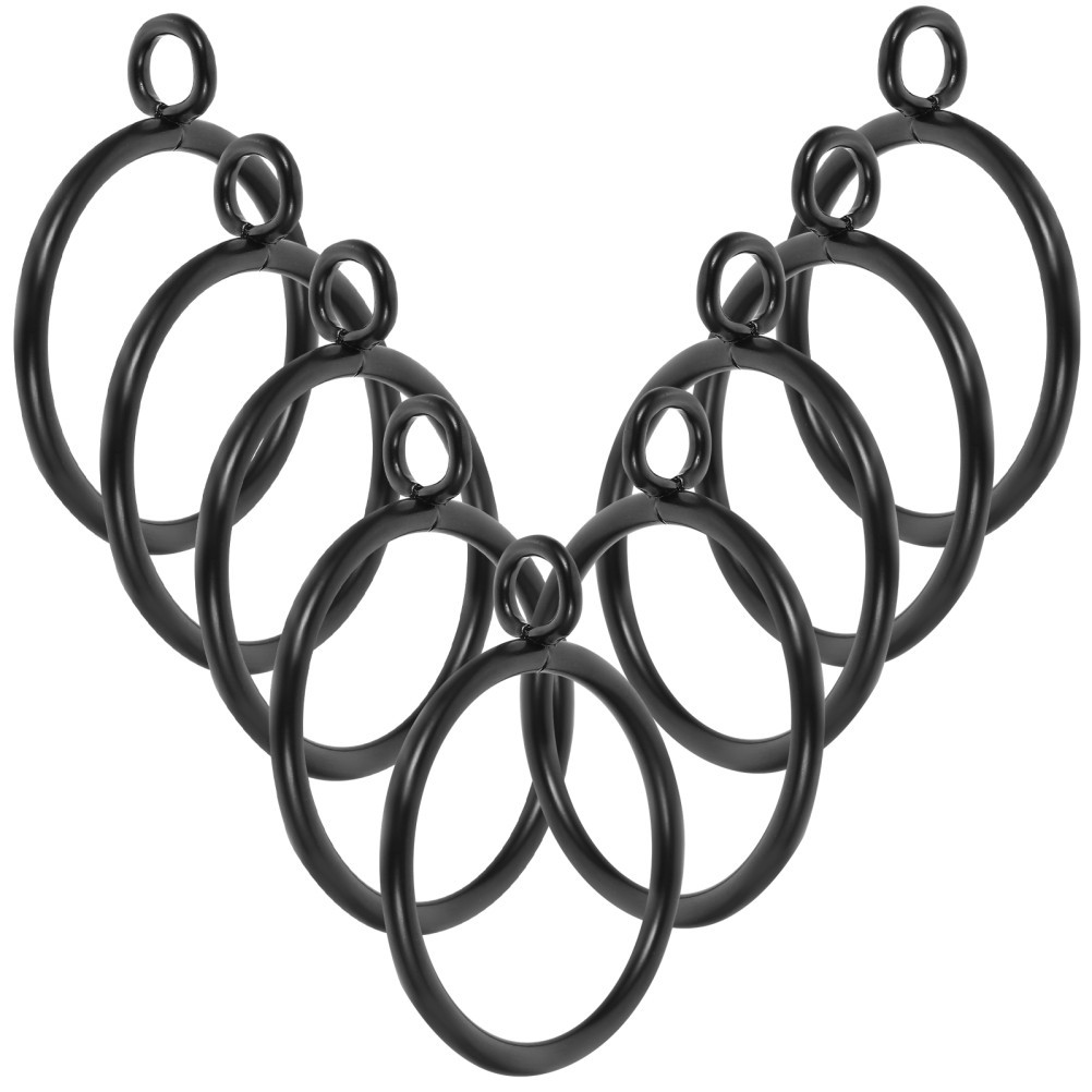 40 Pcs Curtain Fixing Ring Drapery Rings with Eyelets Rod for Drapes