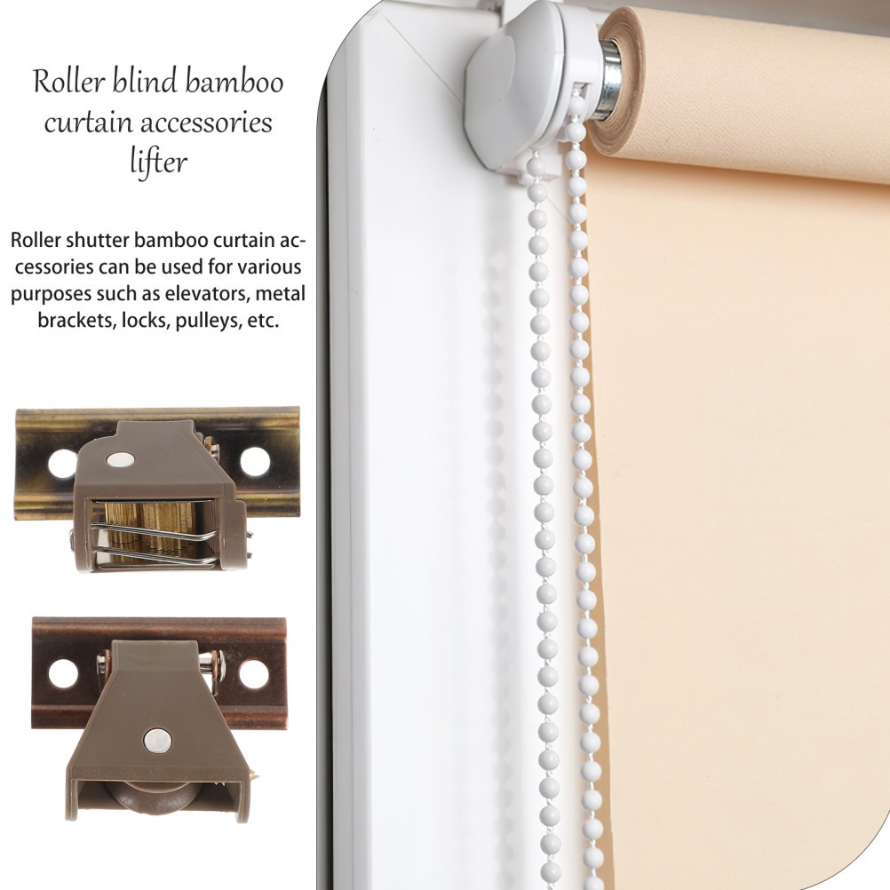 Cord Lock Pulley Set For Bamboo Roller Blind Curtain Shade Window Accessories