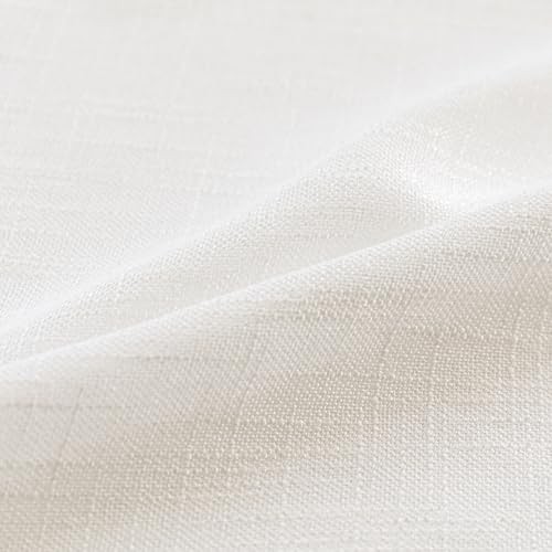 Living Room Curtains 2 Panel Sets, Soft Cotton 50″W x 95″L (Pack of 2) Natural