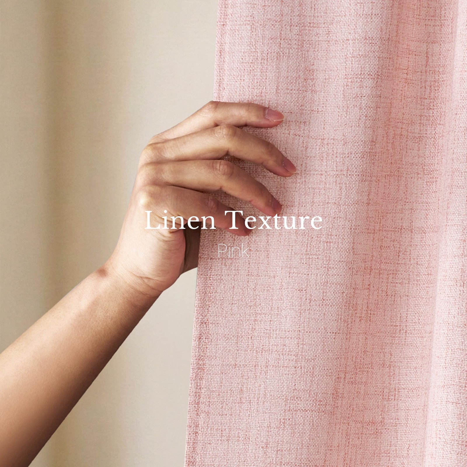 Semi Sheer Pink Curtains for Girls Room 96 inches Long, Rod Pocket & Back Tab…