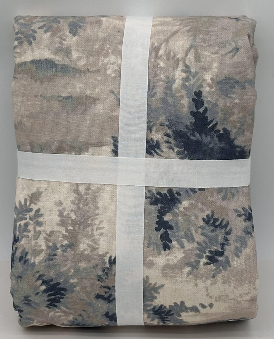 Pottery Barn Jardin Toile BLACKOUT Lined Drape Curtain (1) 50 x 84 Blue Multi