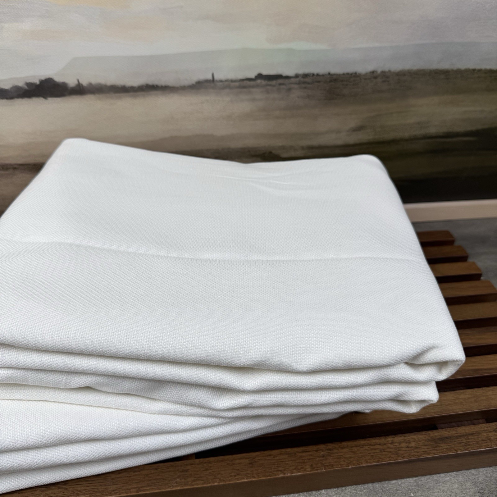 Pottery Barn Broadway Curtains Drapes 50”x96” Unlined White Flaws Read Set/2