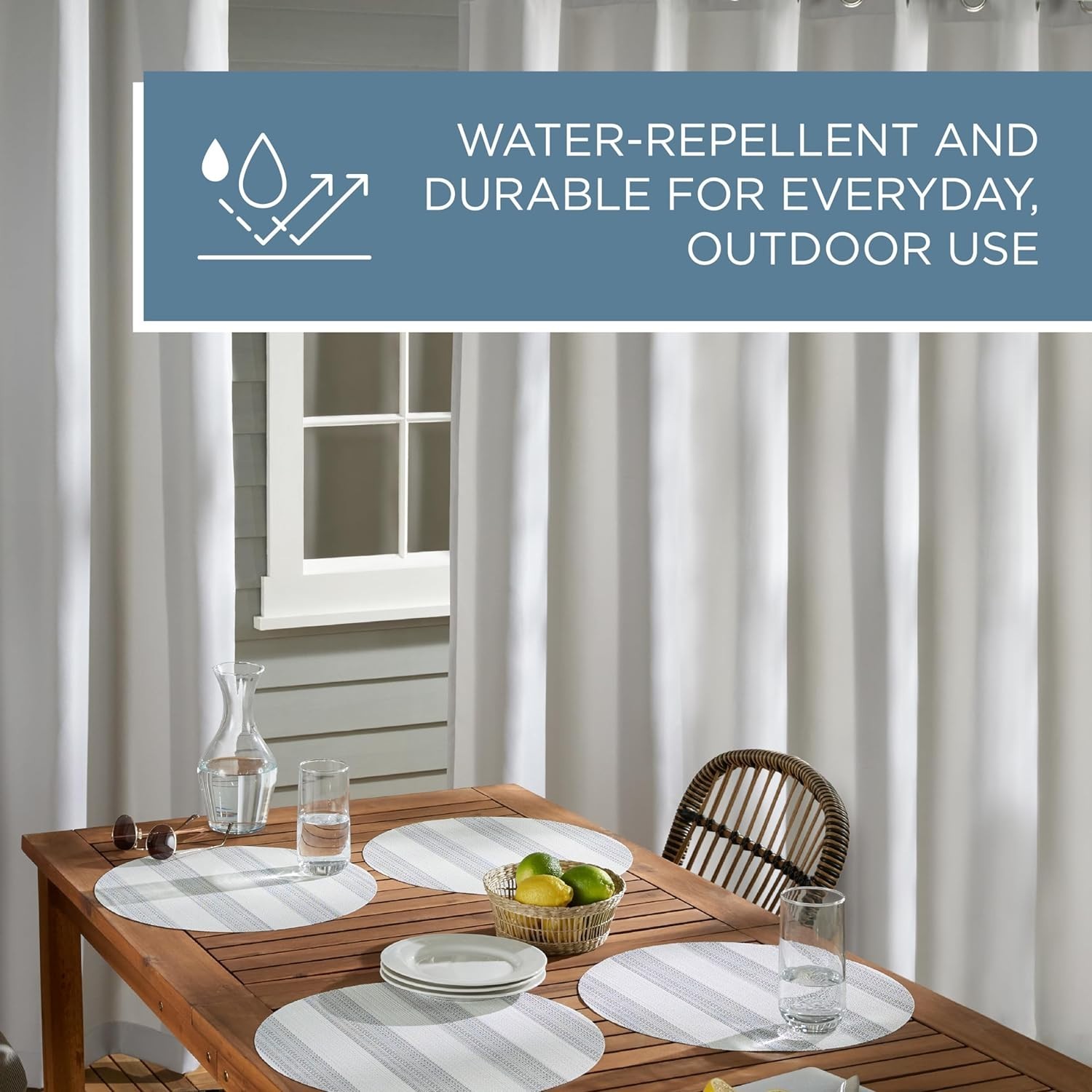 Luxury 2-Pack Light Filtering Curtains, 54″x108″, Water Resistant, Cloud Grey