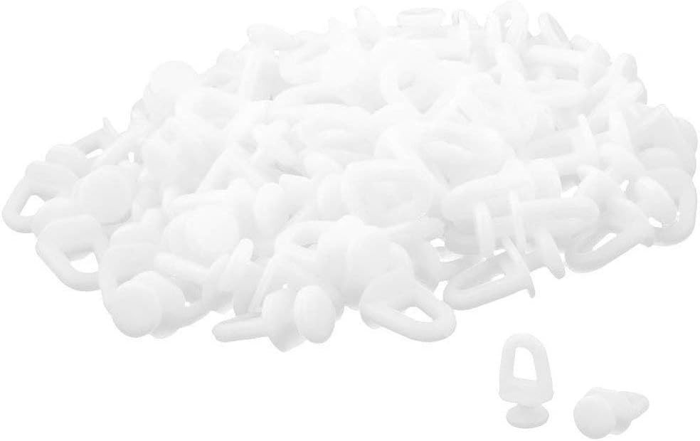 Lightweight 23mm White Plastic Curtain Carrier Rollers – 50 Pcs for Easy Use