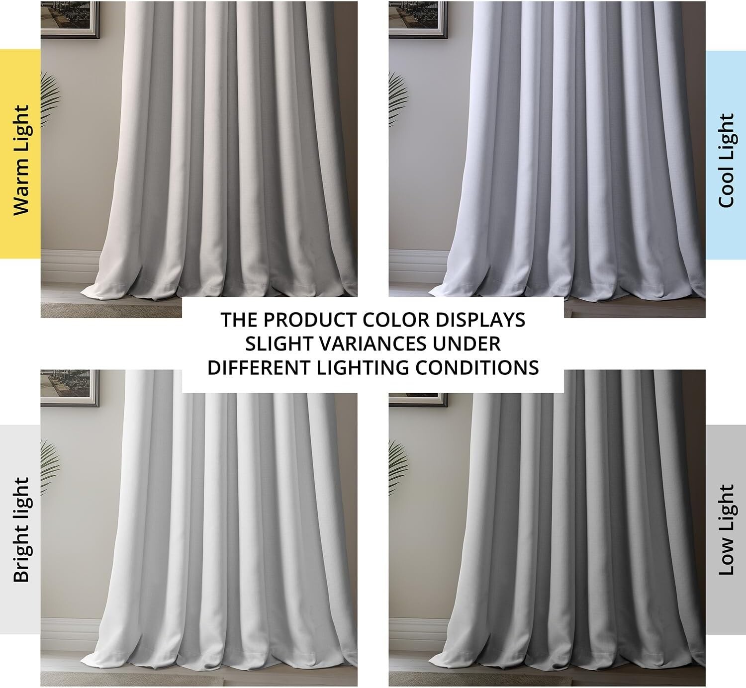 1 Panel Oyster 84″L x 100″W Linen Darkening Curtains For Bedroom Living Room