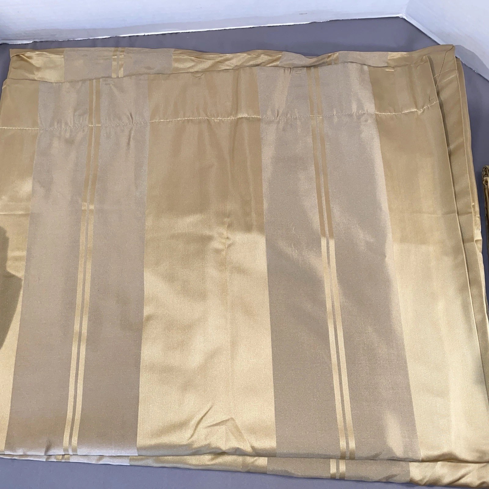 6 Panels Restoration Hardware Gold 100% INDIA SILK Curtains Drapes 51X84” Lined