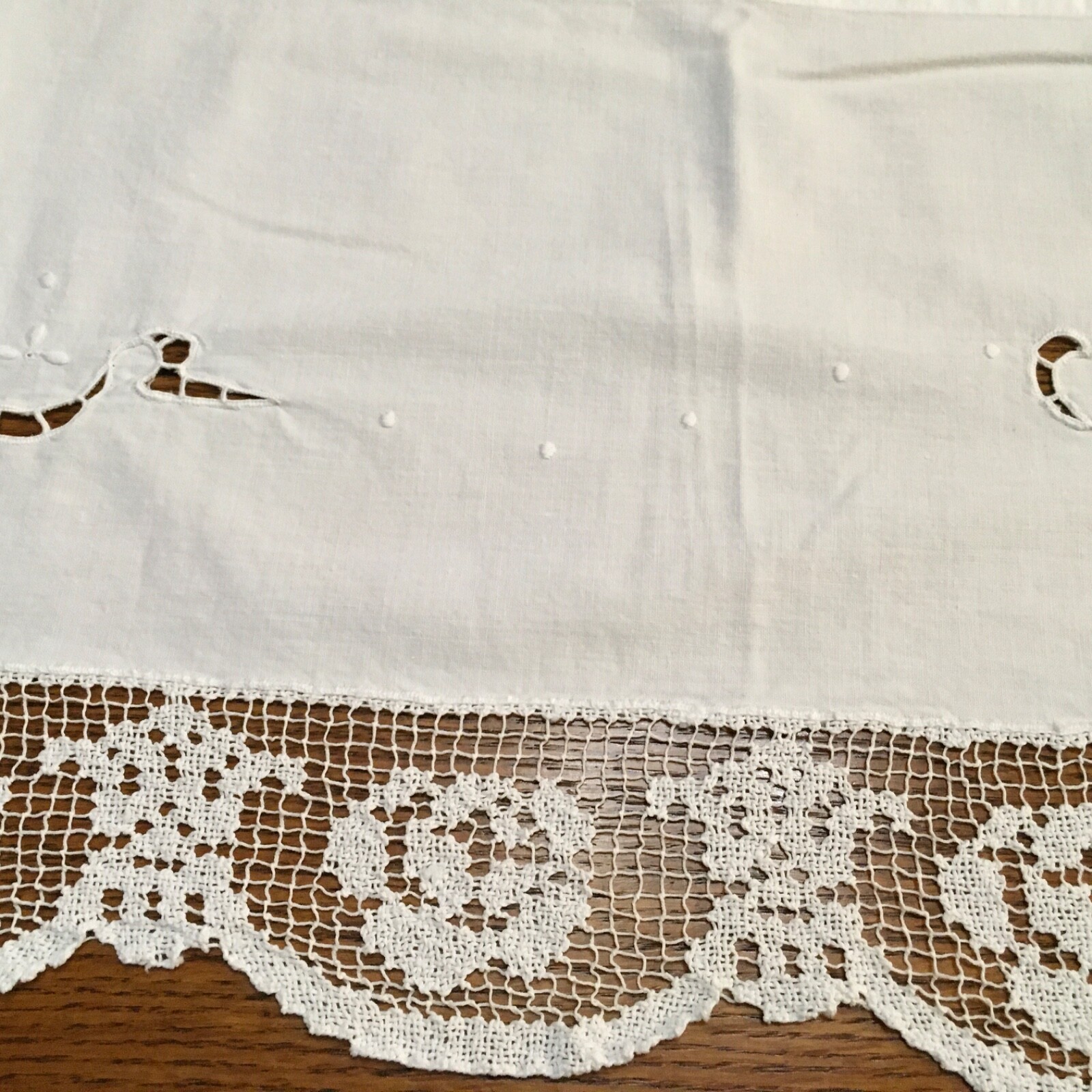 Battenburg Lace Window Valance 64×13 vintage