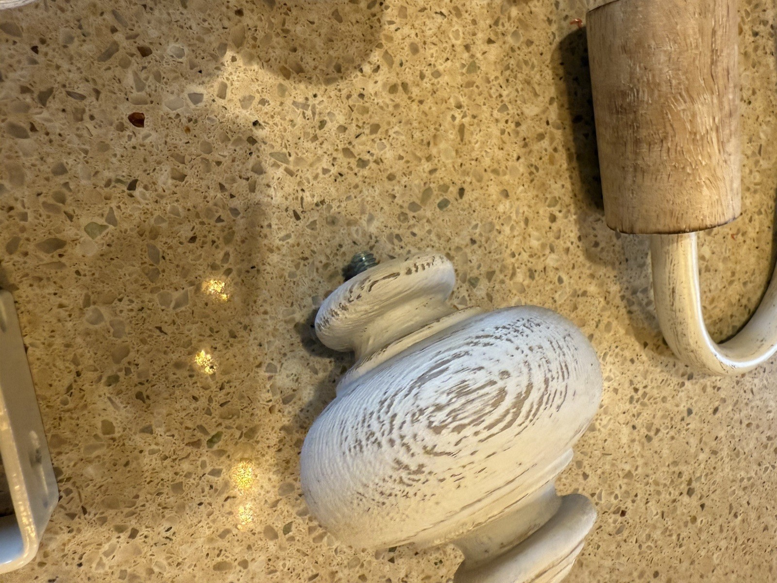 Unbranded Lot Of Finials, Curtain Clips , and Hardware All Antique White Finish