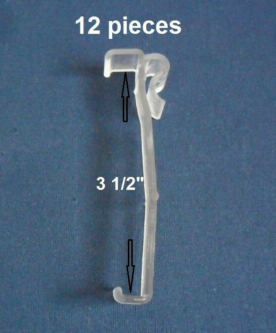 12 Pack 3 1/2 Inch Valance Clips for Faux & Wood Horizontal Window Blinds 3.5 “